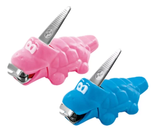 Cortador de Unhas Mundial Infantil Jacaré Kids- Misto Rosa e Azul BC-76