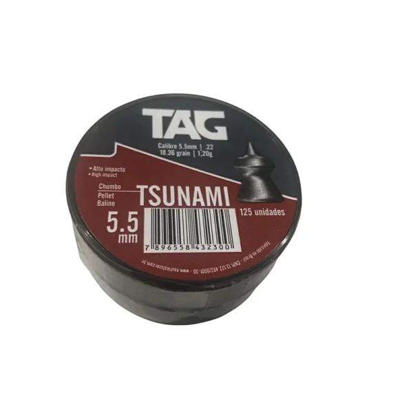 Chumbinho TAG Tsunami - 5,5mm C/ 125 Unidades