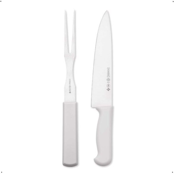 Conjunto Para Churrasco Masterline Mundial 2 Peças Branco