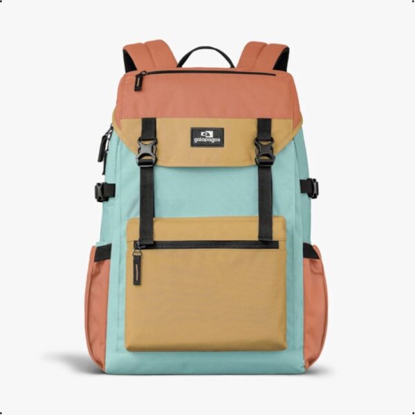 Mochila Galapagos Pelican 2.0 - Salmão Mostarda e Turquesa