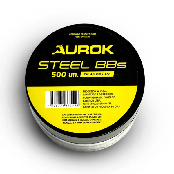 Esfera de Aço Aurok Cromada 4,5mm - 500uds