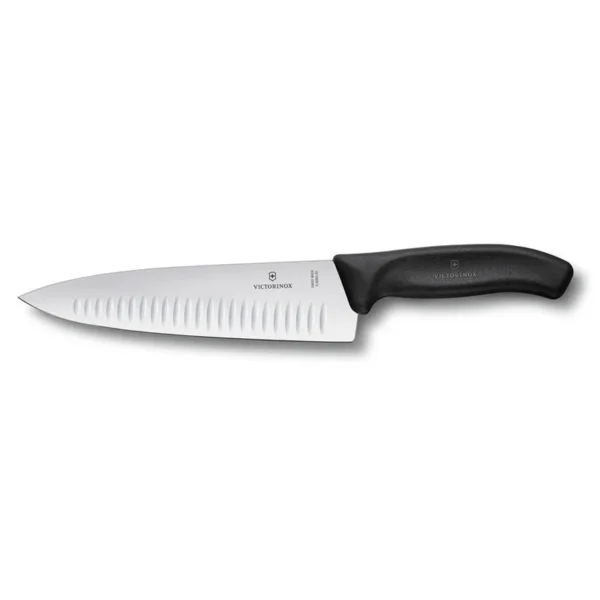 Faca do Chef Swiss Classic Com Sulcos Victorinox 20 cm Preta