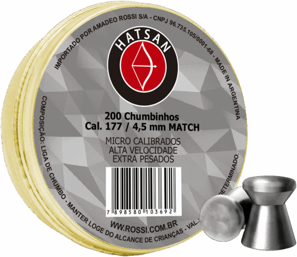 Chumbinho Hatsan Match - 4,5MM  (200 und)