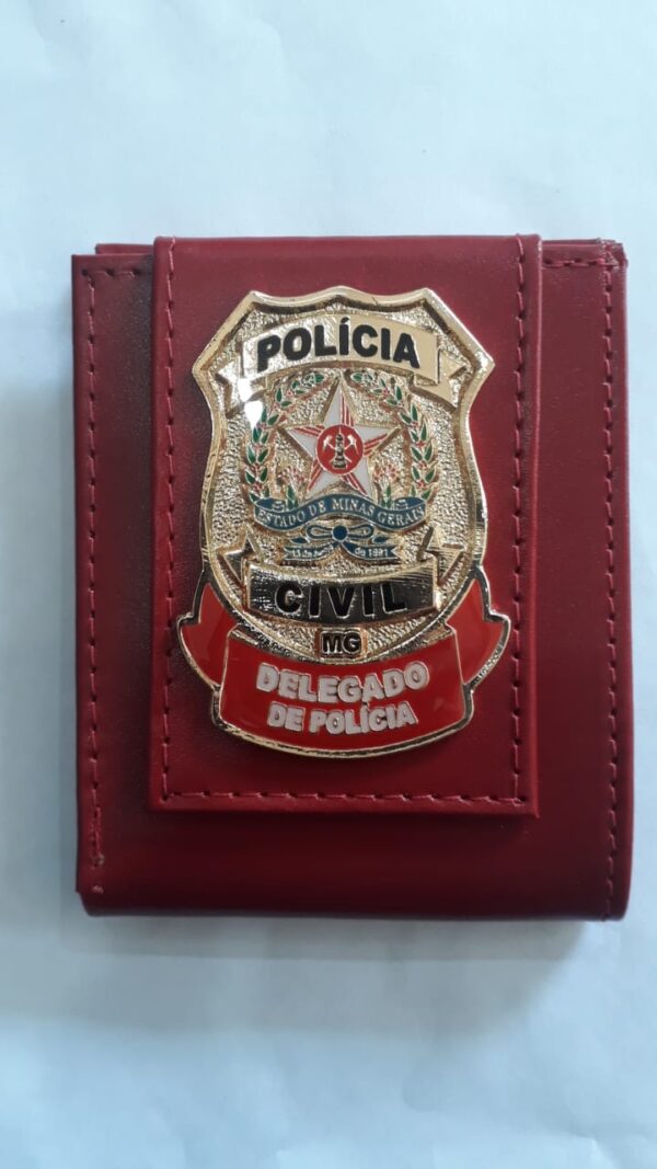 Carteira De Couro - PC Delegado De Polícia